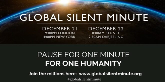 global silent minute banner